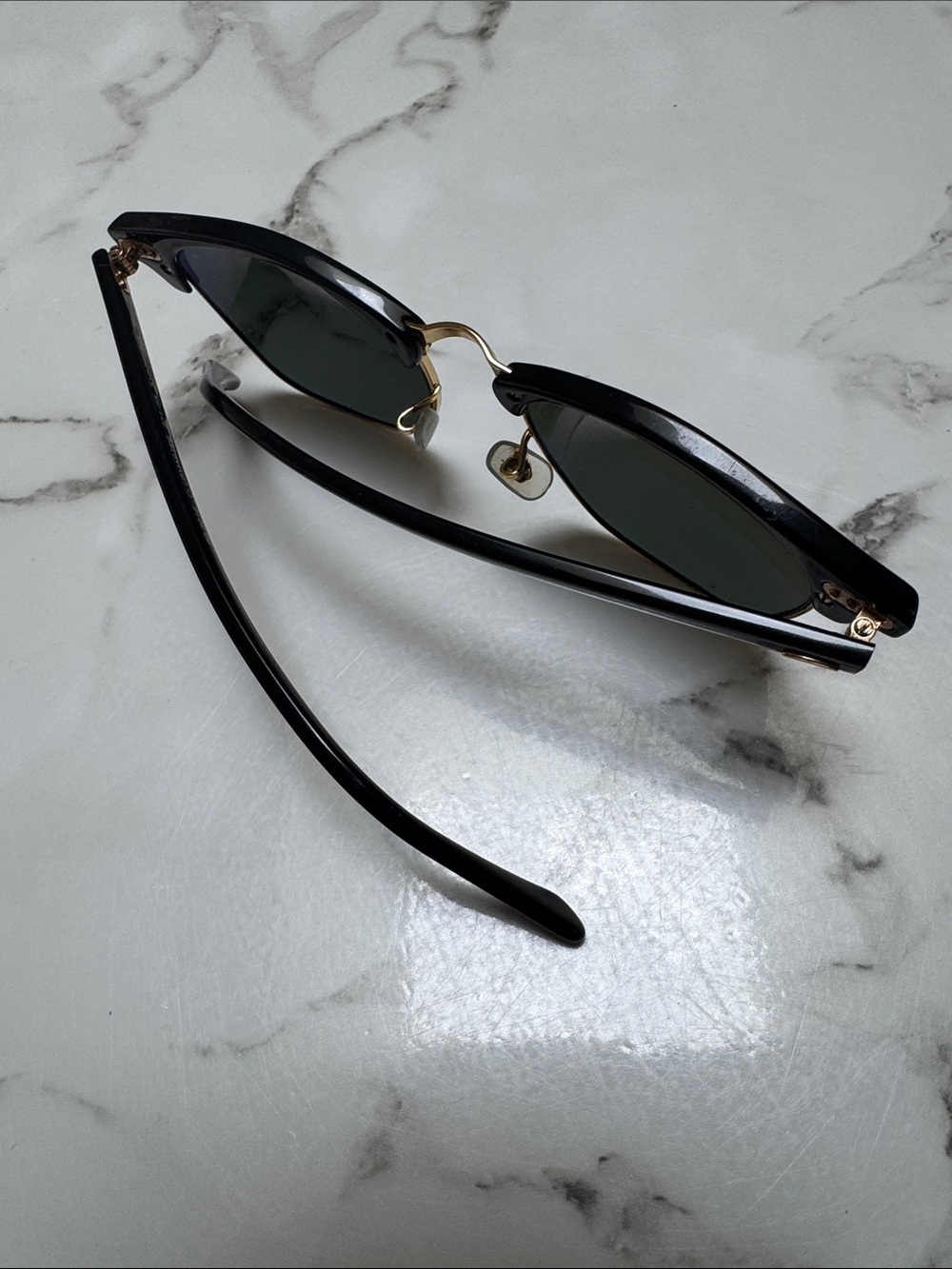 Ray-Ban Black and Gold Clubmaster Sunglasses - Picture 3 of 5